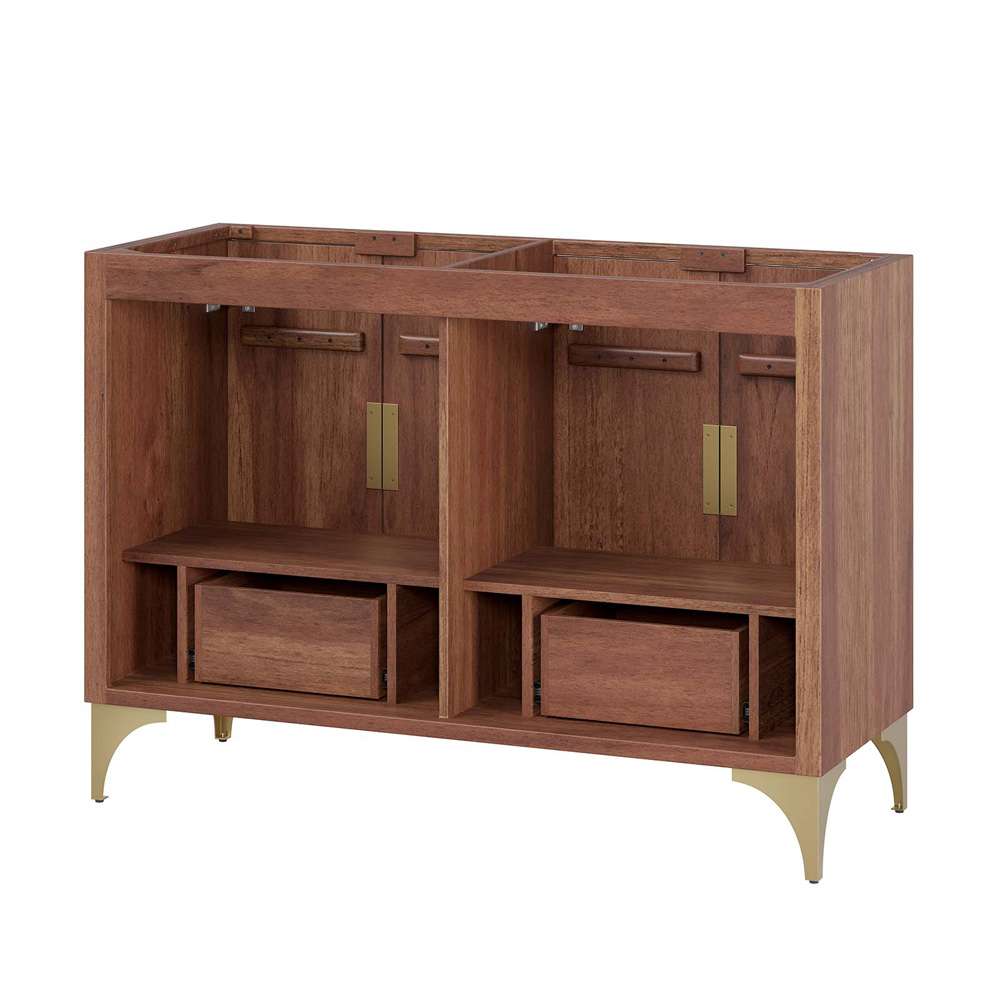 Modway - Daylight 48in Double Sink Compatible (Not Included) Bathroom Vanity Cabinet - EEI-6169-WAL veiw 6
