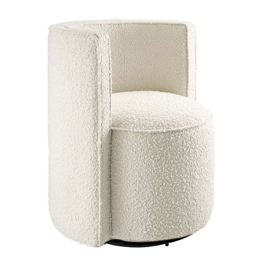 Modway - Della Boucle Fabric Swivel Chair in Ivory - EEI-6223-IVO veiw 2