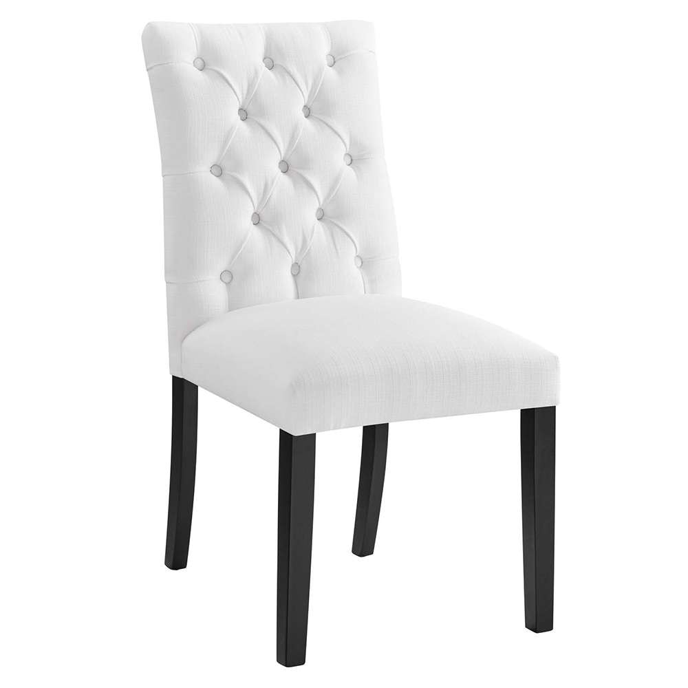Modway - Duchess Button Tufted Fabric Dining Chair - EEI-2231-WHI veiw 1