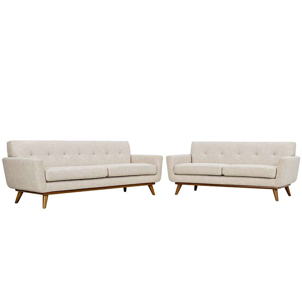 Modway - Engage Loveseat and Sofa (Set of 2) - EEI-1348-BEI veiw 1