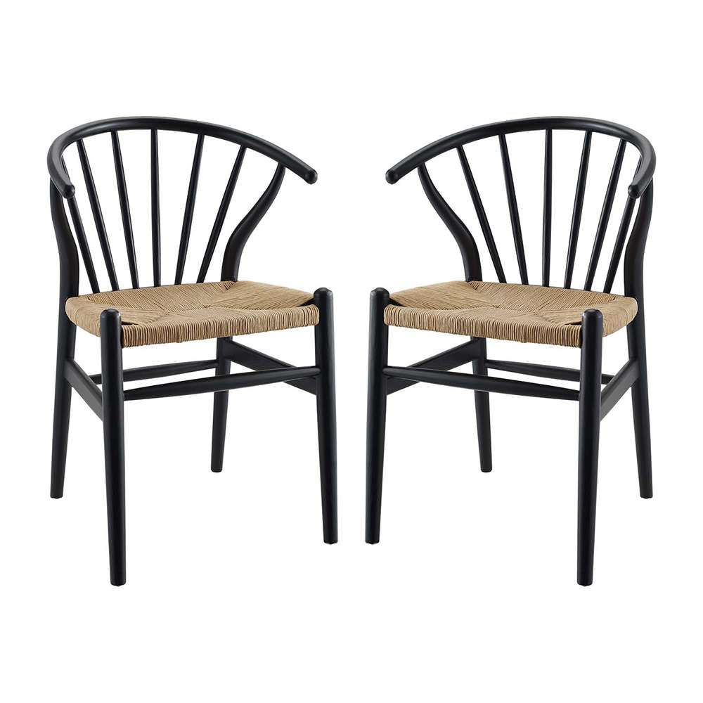 Modway - Flourish Spindle Wood Dining Side Chair (Set of 2) - EEI-4168-BLK veiw 1