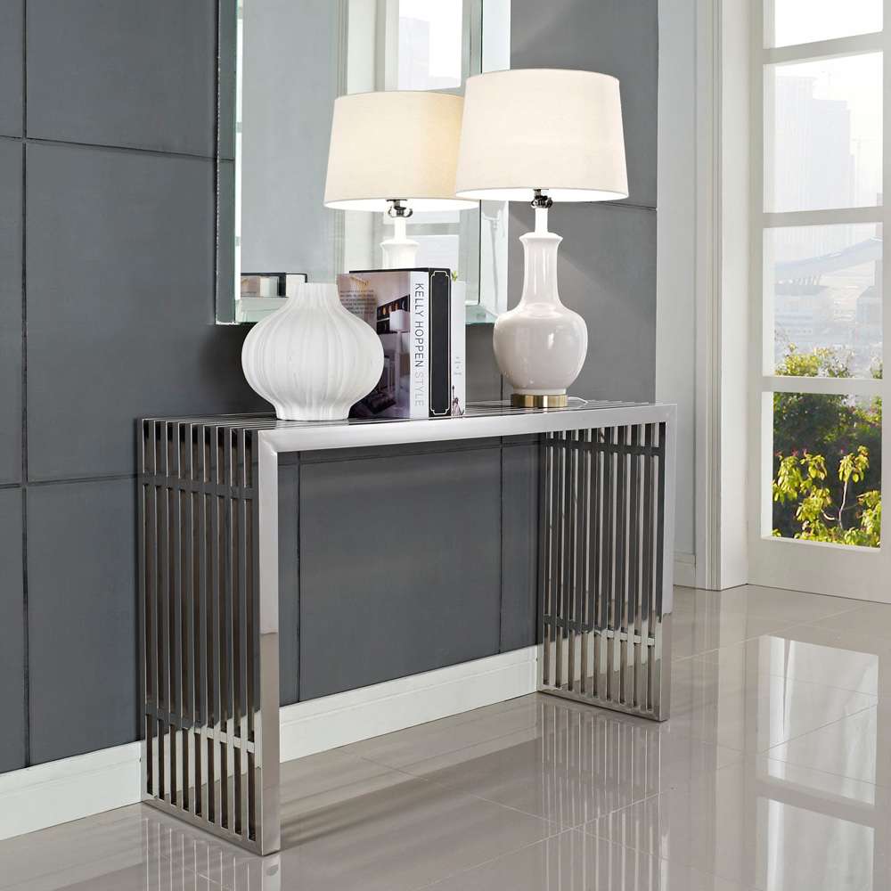 Modway - Gridiron Console Table - EEI-779-SLV veiw 5