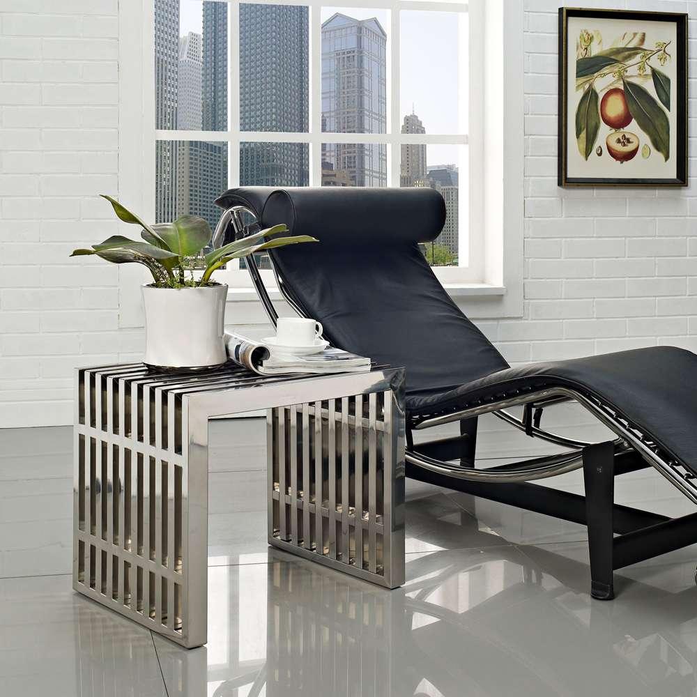 Modway - Gridiron Small Stainless Steel Bench - EEI-569-SLV veiw 6