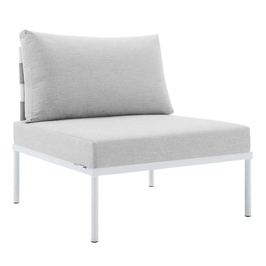 Modway - Harmony Sunbrella Outdoor Patio Aluminum Armless Chair - EEI-4960-GRY-GRY veiw 2