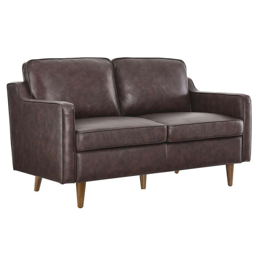 Modway - Impart Genuine Leather Loveseat - EEI-5554-BRN veiw 2
