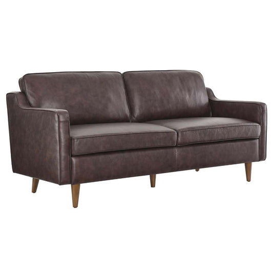 Modway - Impart Genuine Leather Sofa - EEI-5553-BRN veiw 2