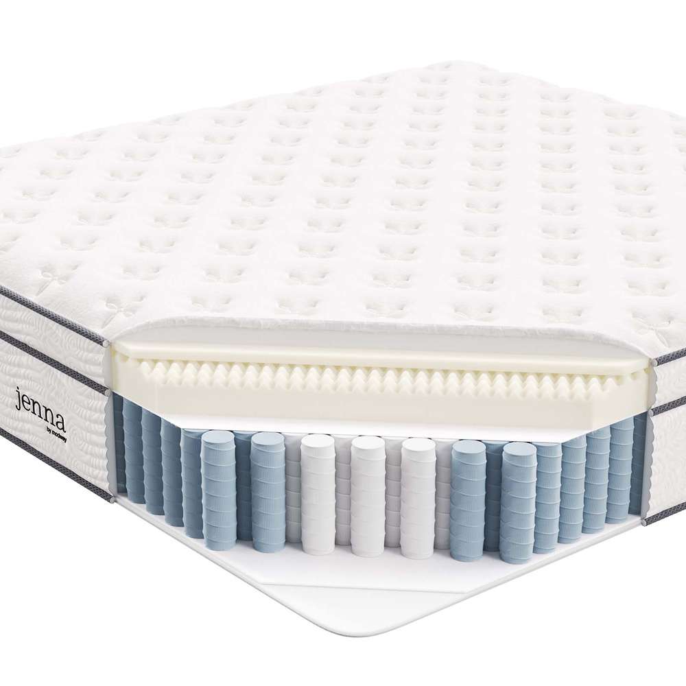 Modway - Jenna 14in Innerspring and Foam King Mattress - MOD-6085-WHI veiw 6