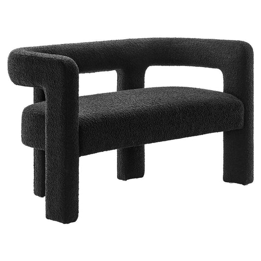 Modway - Kayla Boucle Upholstered Loveseat - EEI-6477-BLK veiw 2