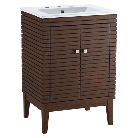 Modway - Ledger 24in Bathroom Vanity - EEI-5114-WAL-WHI veiw 2