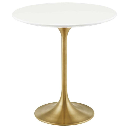 Modway - Lippa 20in Round Side Table in Gold White - EEI-5683-GLD-WHI veiw 2
