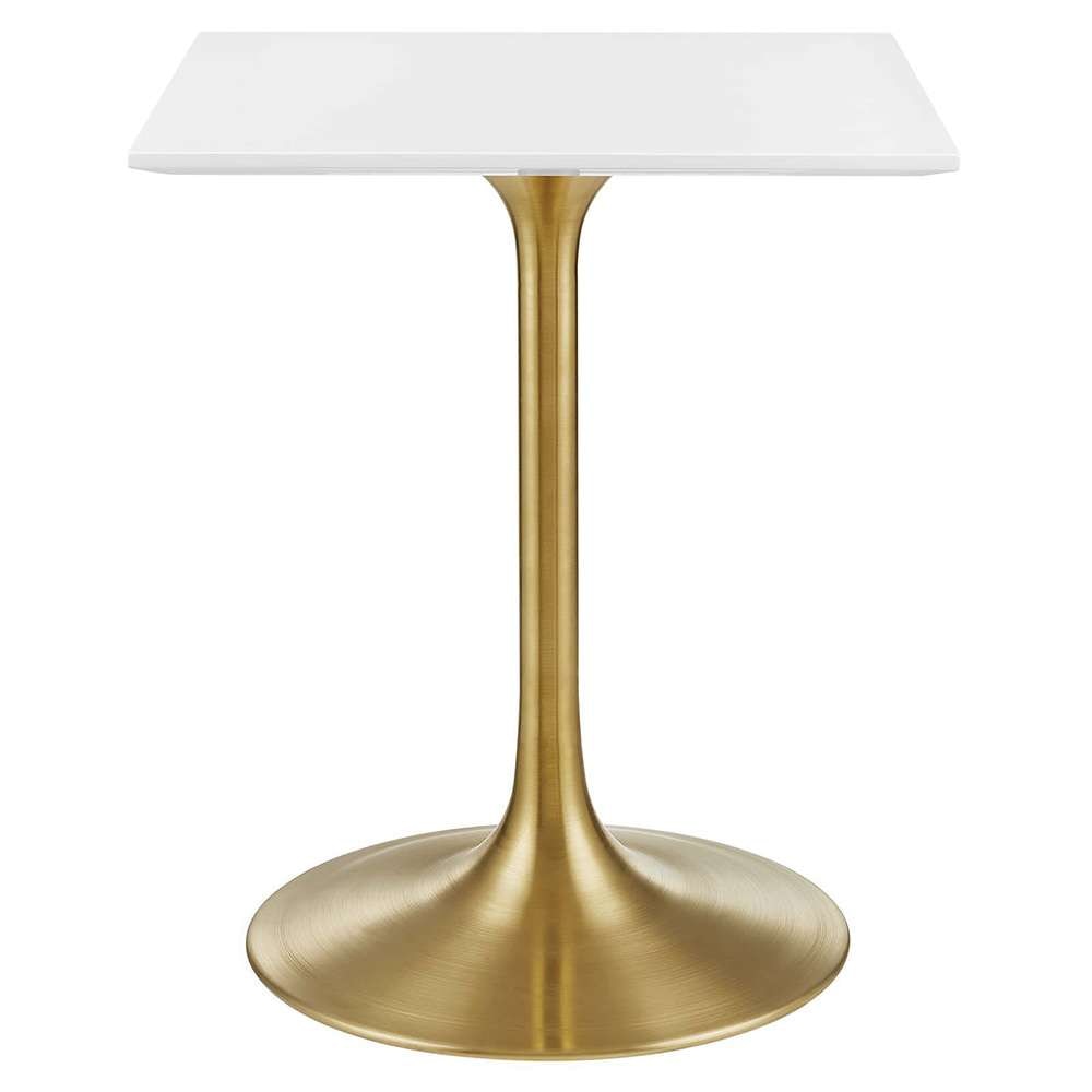 Modway - Lippa 24in Square Dining Table in Gold White - EEI-3210-GLD-WHI veiw 1