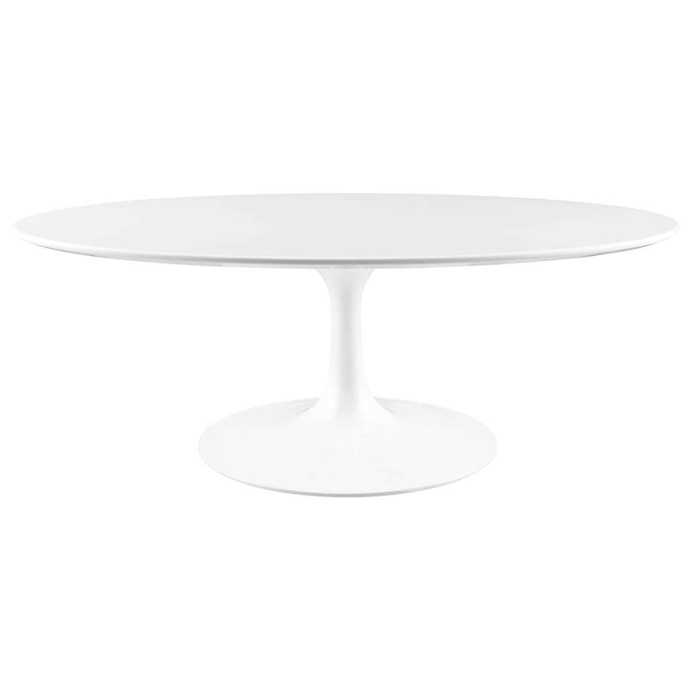Modway - Lippa 42in Oval Coffee Table in White - EEI-1139-WHI veiw 1