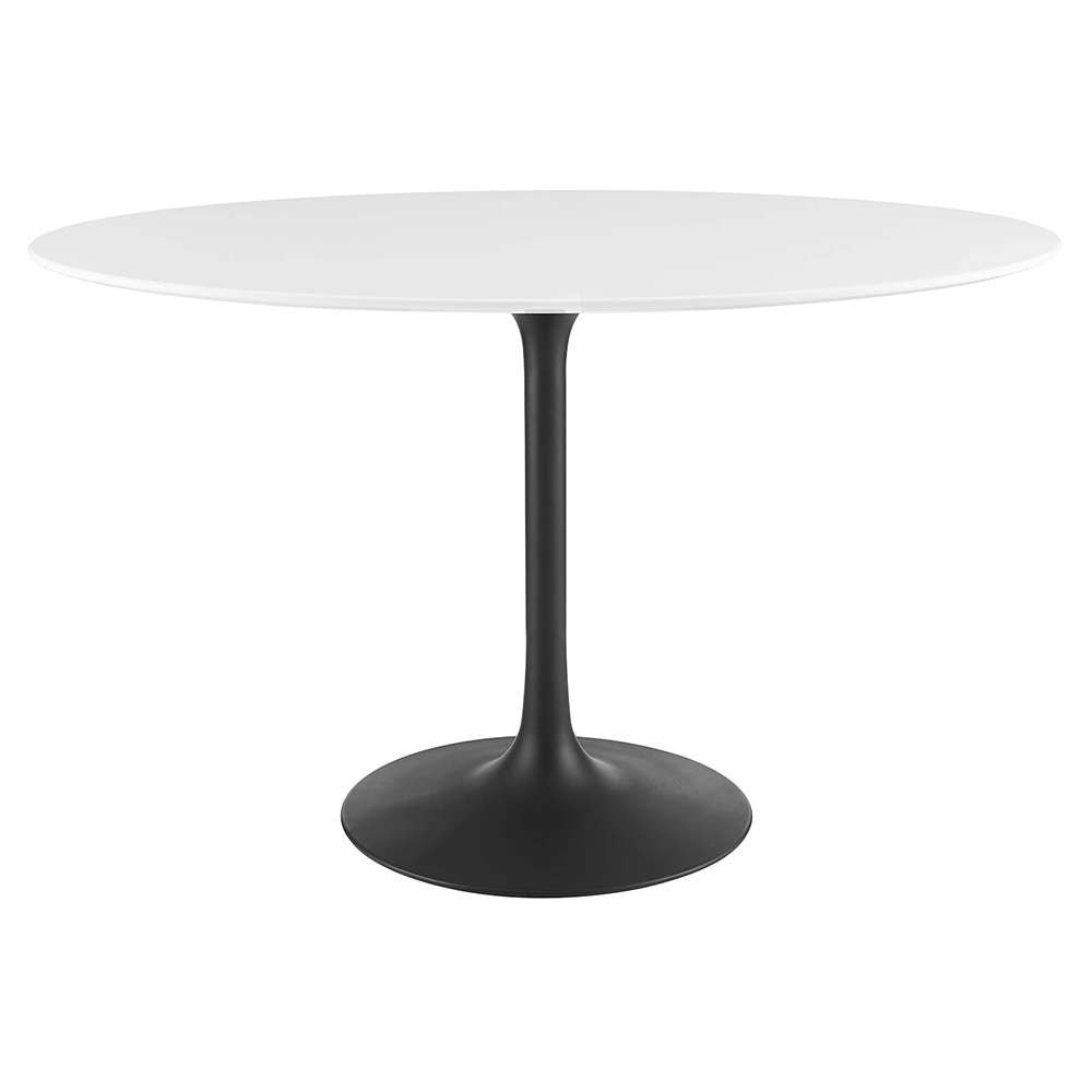 Modway - Lippa 48in Oval Dining Table in Black White - EEI-3517-BLK-WHI veiw 1