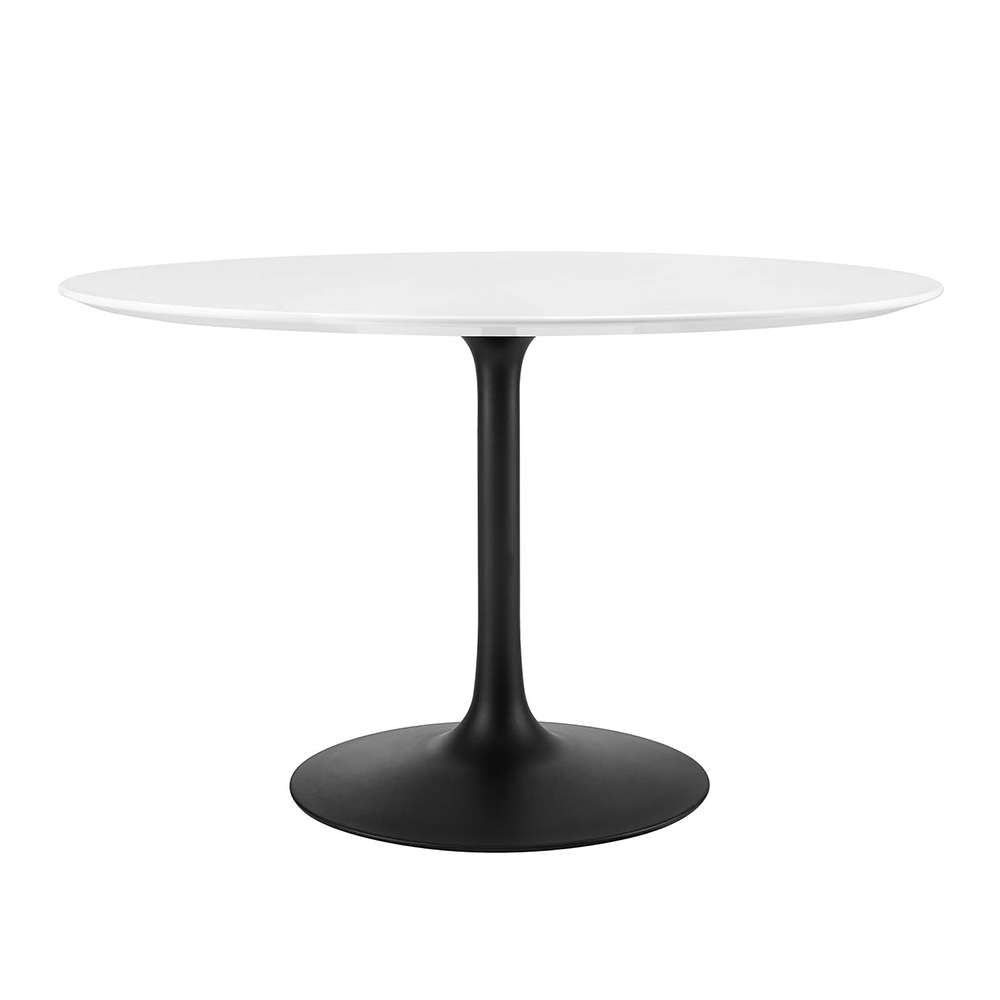 Modway - Lippa 48in Round Dining Table in Black White - EEI-3522-BLK-WHI veiw 1