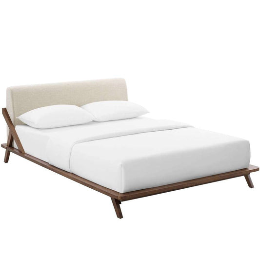 Modway - Luella Queen Upholstered Fabric Platform Bed - MOD-6047-WAL-BEI veiw 2