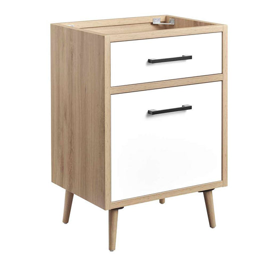 Modway - Maverick 24in Bathroom Vanity Cabinet - Sink Basin Not Included - EEI-6266-OAK-WHI veiw 2
