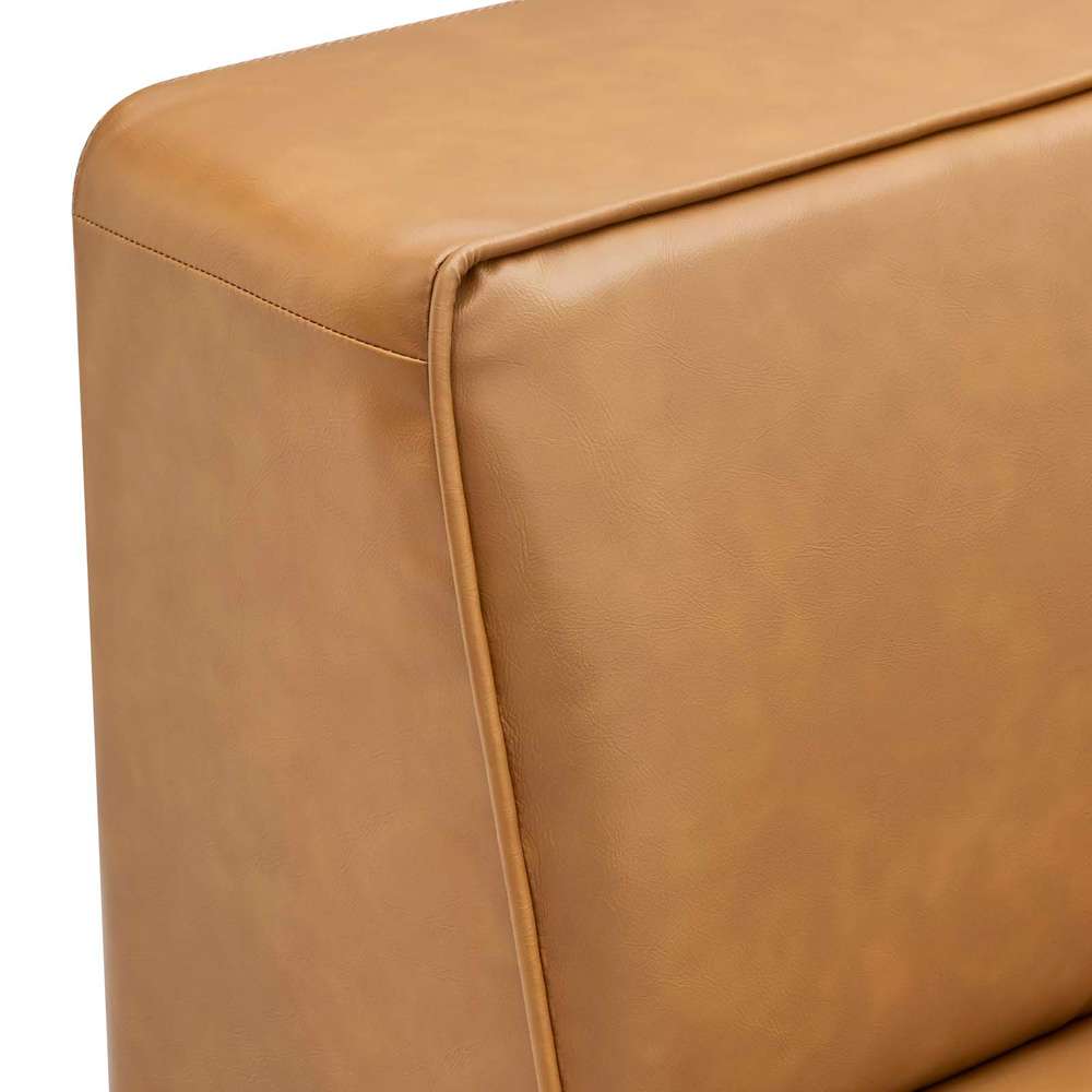 Modway - Mingle Vegan Leather Corner Chair - EEI-4625-TAN veiw 6