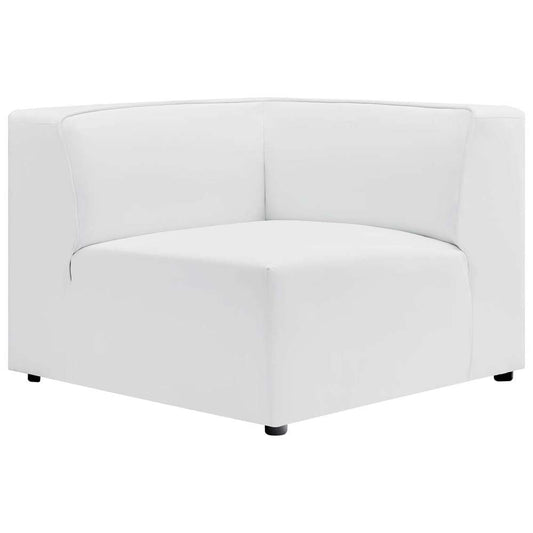 Modway - Mingle Vegan Leather Corner Chair - EEI-4625-WHI veiw 2