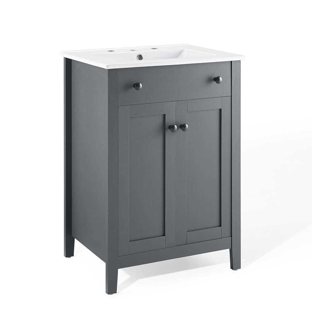 Modway - Nantucket 24in Bathroom Vanity - EEI-4250-GRY-WHI veiw 1