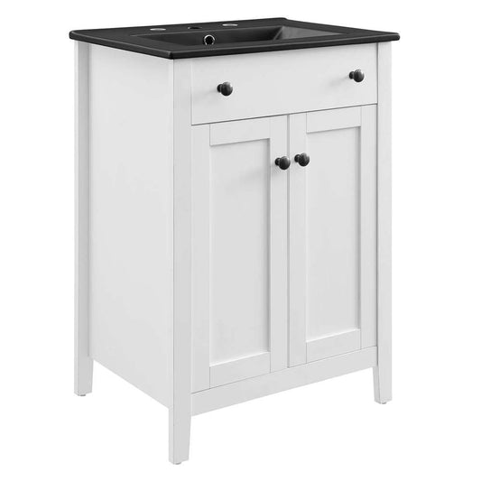 Modway - Nantucket 24in Bathroom Vanity - EEI-5354-WHI-BLK veiw 2