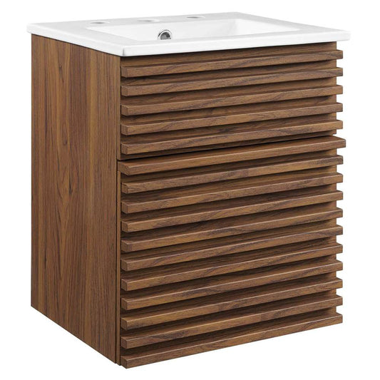 Modway - Render 18in Wall-Mount Bathroom Vanity - EEI-5419-WAL-WHI veiw 2