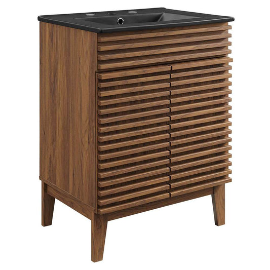 Modway - Render 24in Bathroom Vanity - EEI-5350-WAL-BLK veiw 2