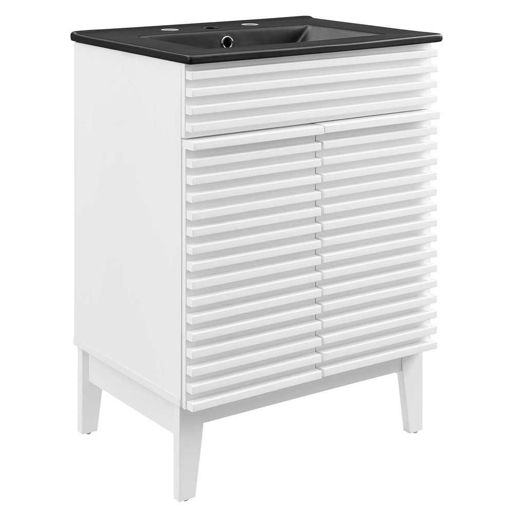 Modway - Render 24" Bathroom Vanity - EEI-5350-WHI-BLK – AFA Stores