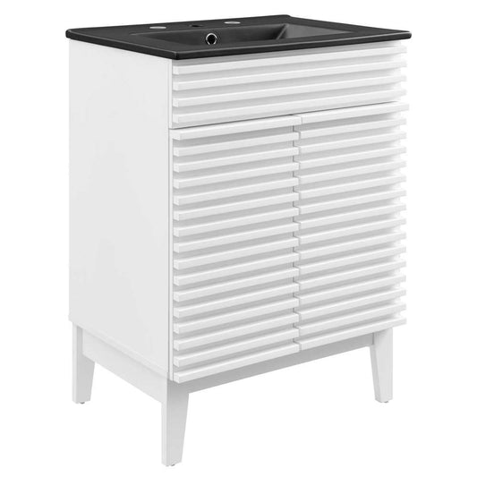 Modway - Render 24in Bathroom Vanity - EEI-5350-WHI-BLK veiw 2