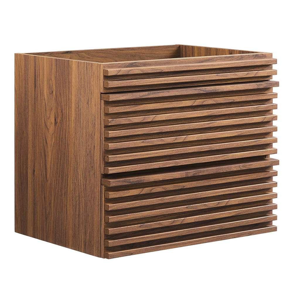 Modway - Render 24in Wall-Mount Bathroom Vanity Cabinet (Sink Basin Not Included) in Walnut - EEI-4338-WAL veiw 1