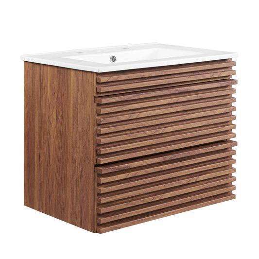 Modway - Render 24in Wall-Mount Bathroom Vanity - EEI-4433-WAL-WHI veiw 2