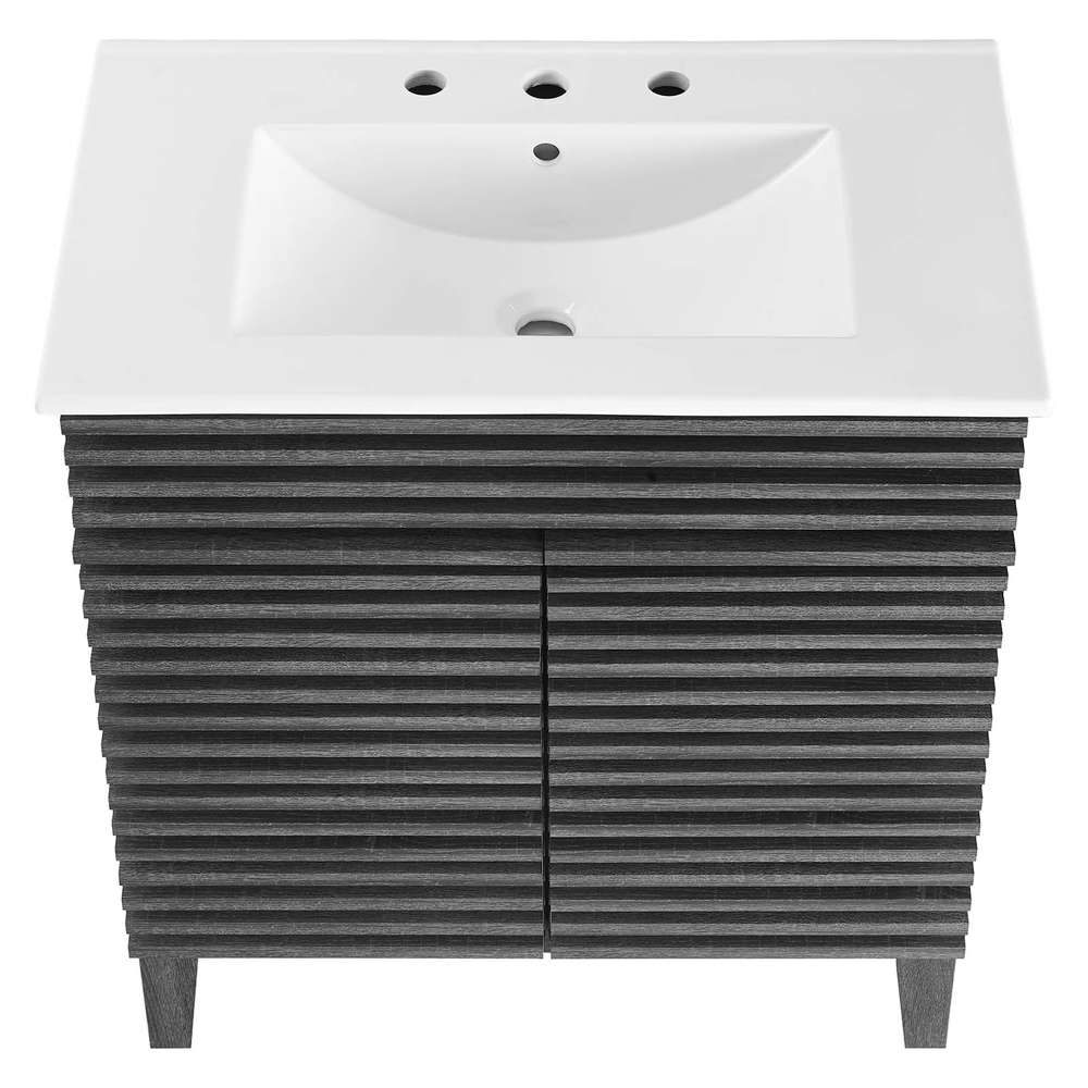 Modway - Render 30in Bathroom Vanity Cabinet - EEI-5422-CHA-WHI veiw 6