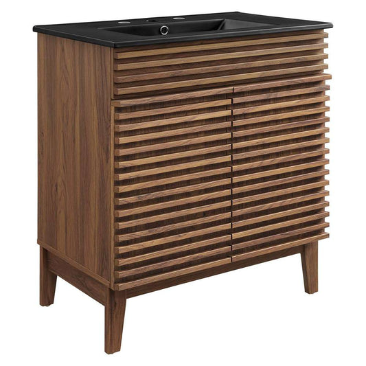 Modway - Render 30in Bathroom Vanity - EEI-5418-WAL-BLK veiw 2