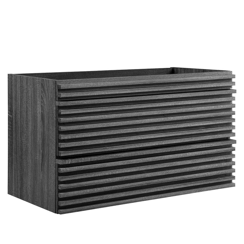 Modway - Render 36in Wall-Mount Bathroom Vanity Cabinet (Sink Basin Not Included) in Charcoal - EEI-4339-CHA veiw 1