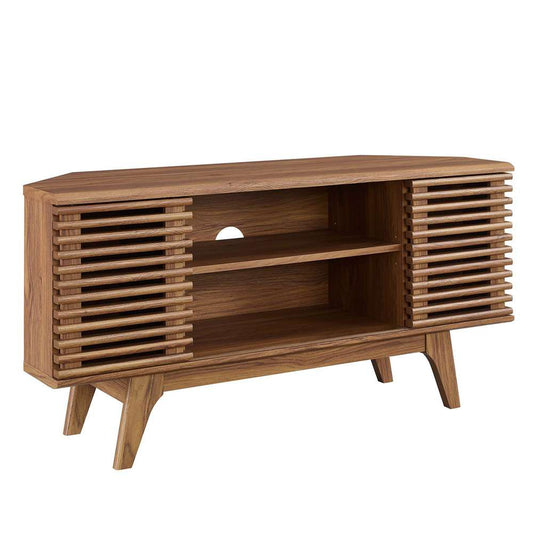 Modway - Render 46in Corner TV Stand - EEI-6157-WAL veiw 2