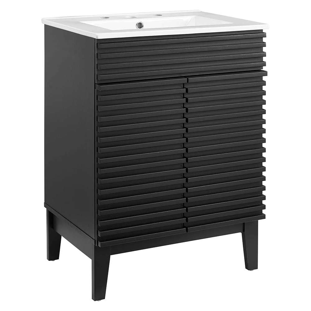 Modway - Render Bathroom Vanity - EEI-3860-BLK-WHI veiw 1