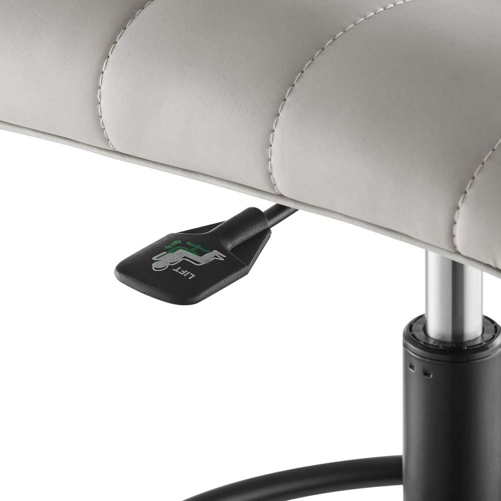 Modway - Ripple Armless Vegan Leather Drafting Chair - EEI-4978-BLK-LGR veiw 6