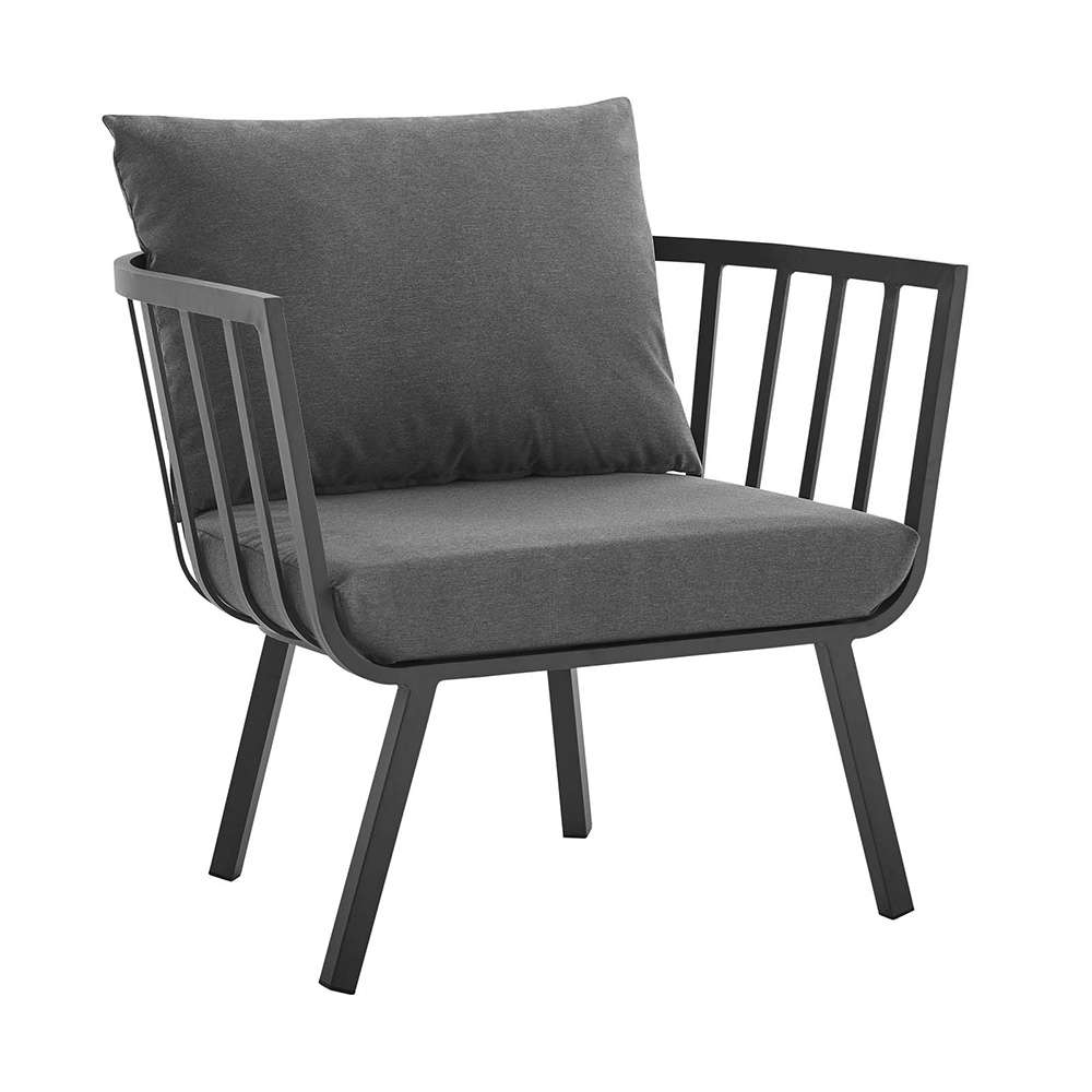 Modway - Riverside Outdoor Patio Aluminum Armchair - EEI-3566-SLA-CHA veiw 1