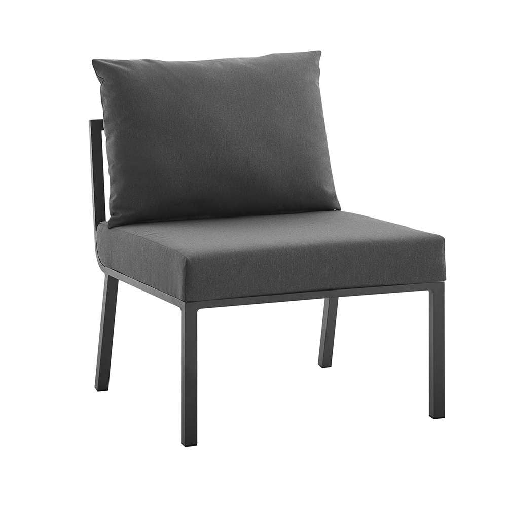 Modway - Riverside Outdoor Patio Aluminum Armless Chair - EEI-3567-SLA-CHA veiw 1