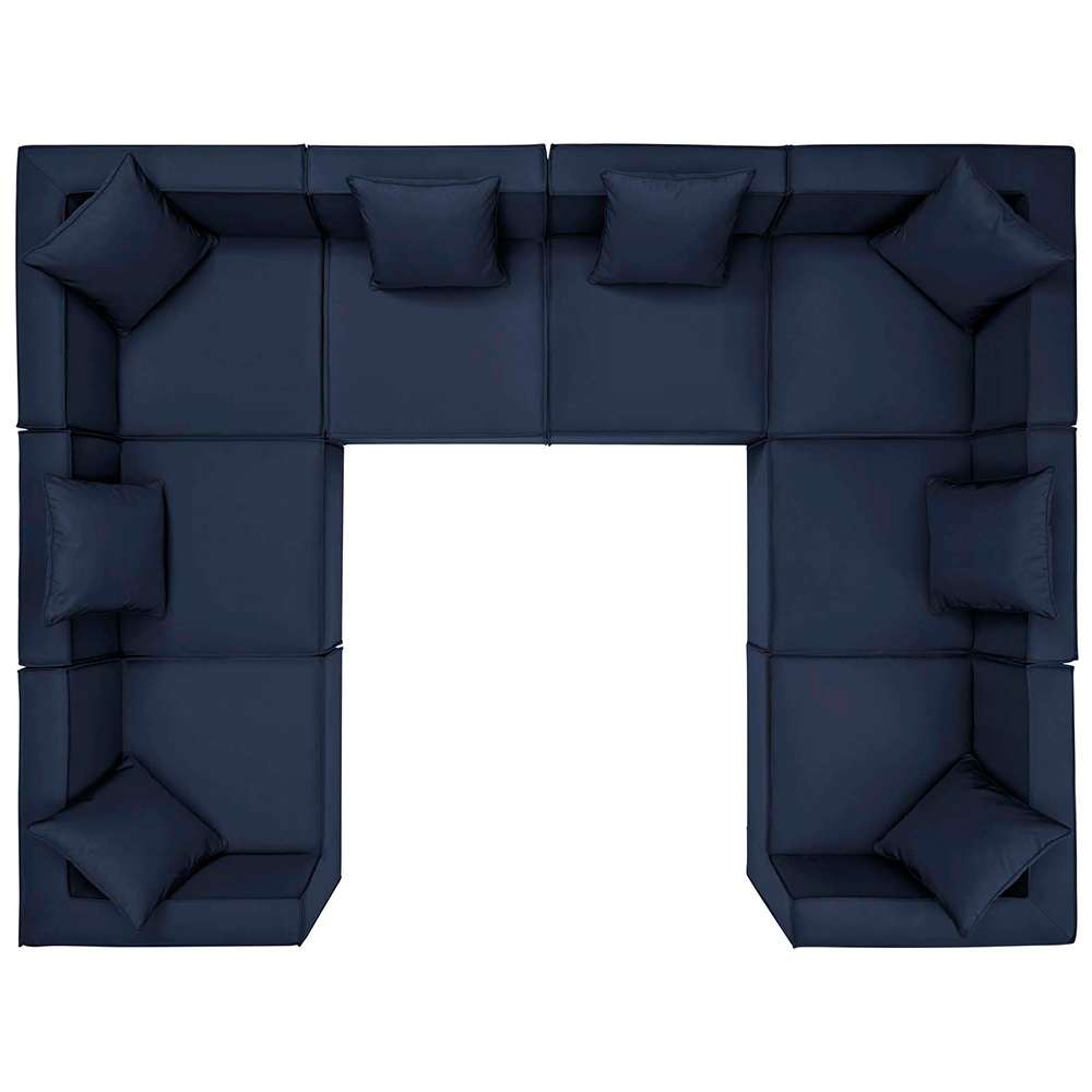 Modway - Saybrook Outdoor Patio Upholstered 8-Piece Sectional Sofa - EEI-4388-NAV veiw 1