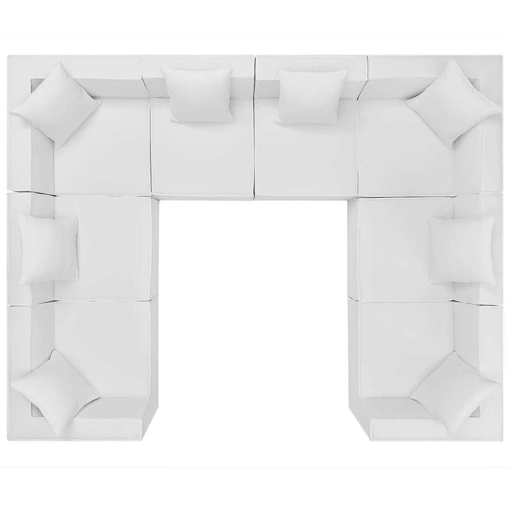Modway - Saybrook Outdoor Patio Upholstered 8-Piece Sectional Sofa - EEI-4388-WHI veiw 1