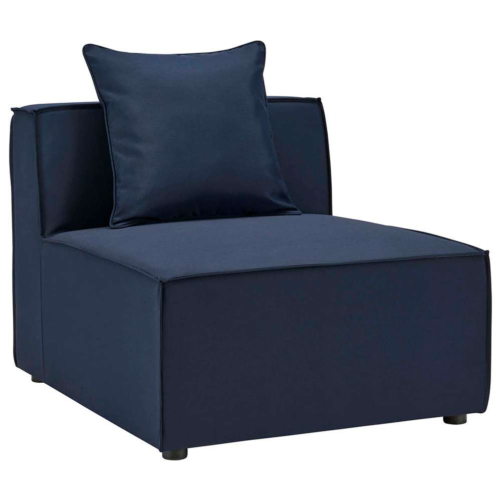 Modway - Saybrook Outdoor Patio Upholstered Sectional Sofa Armless Chair - EEI-4209-NAV veiw 1