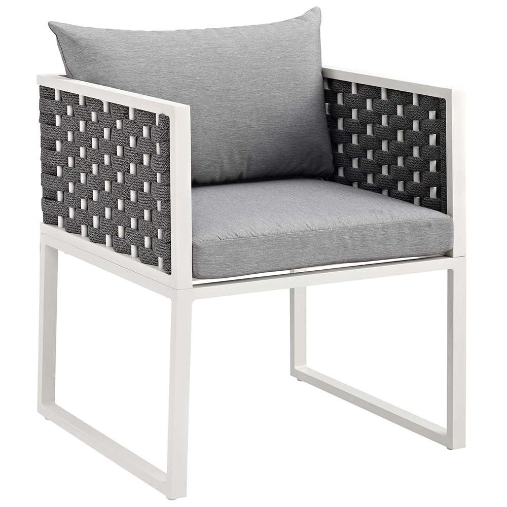 Modway - Stance Outdoor Patio Aluminum Dining Armchair - EEI-3053-WHI-GRY veiw 1