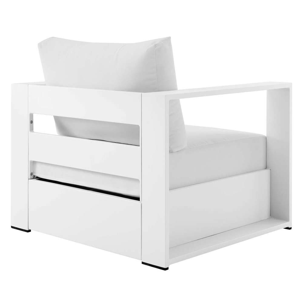 Modway - Tahoe Outdoor Patio Powder-Coated Aluminum 4-Piece Set - EEI-5749-WHI-WHI veiw 6