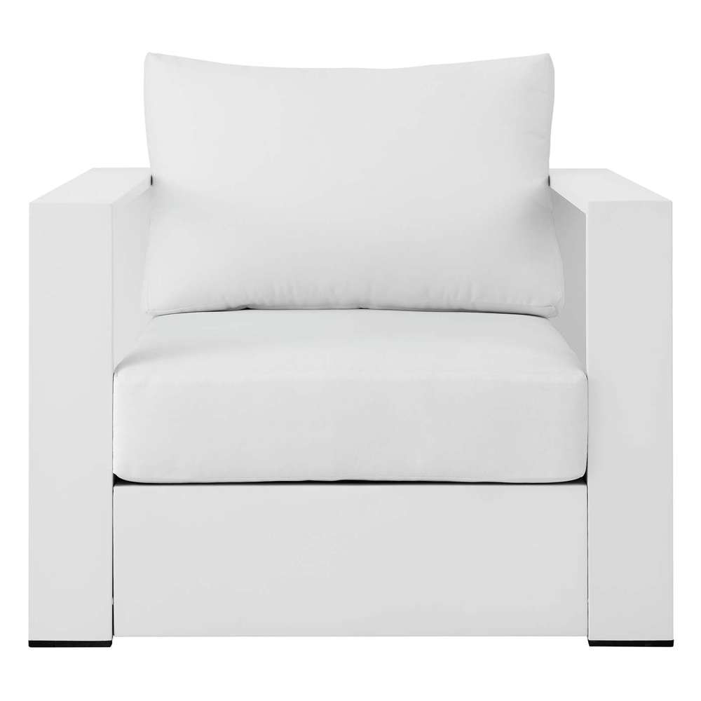 Modway - Tahoe Outdoor Patio Powder-Coated Aluminum Armchair - EEI-5675-WHI-WHI veiw 6