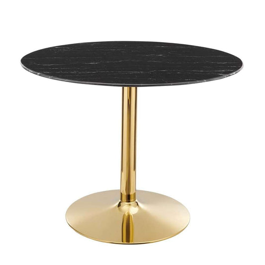 Modway - Verne 40in Artificial Marble Dining Table - EEI-4757-GLD-BLK veiw 2