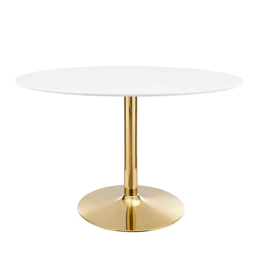 Modway - Verne 48in Oval Dining Table - EEI-4750-GLD-WHI veiw 2