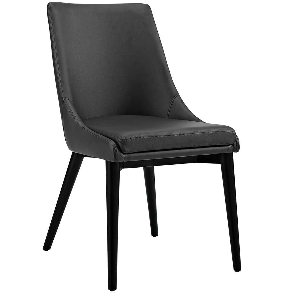 Modway - Viscount Vegan Leather Dining Chair - EEI-2226-BLK veiw 1