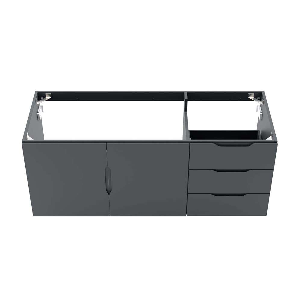 Modway - Vitality 48in Double or Single Sink Compatible (Not Included) Bathroom Vanity Cabinet - EEI-4895-GRY veiw 6