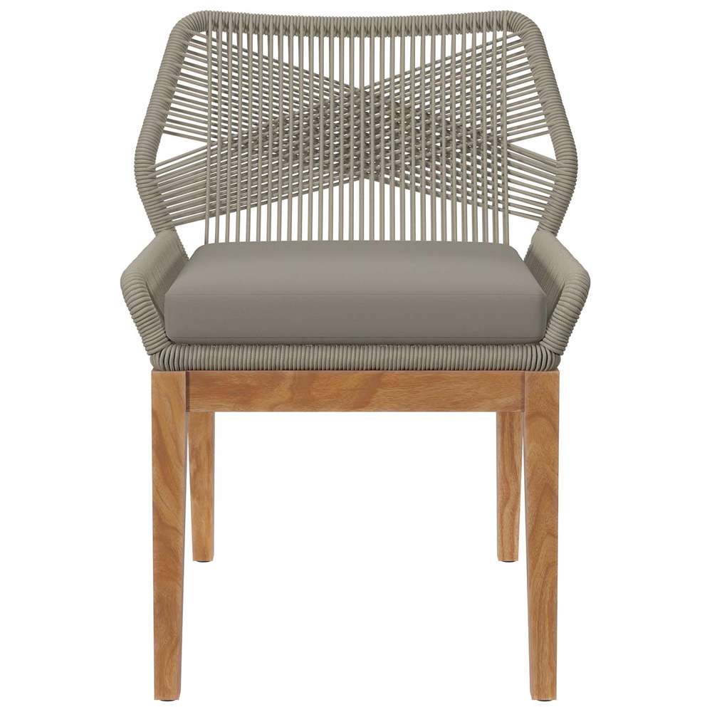 Modway - Wellspring Outdoor Patio Teak Wood Dining Chair - EEI-5747-LGR-GRG veiw 5