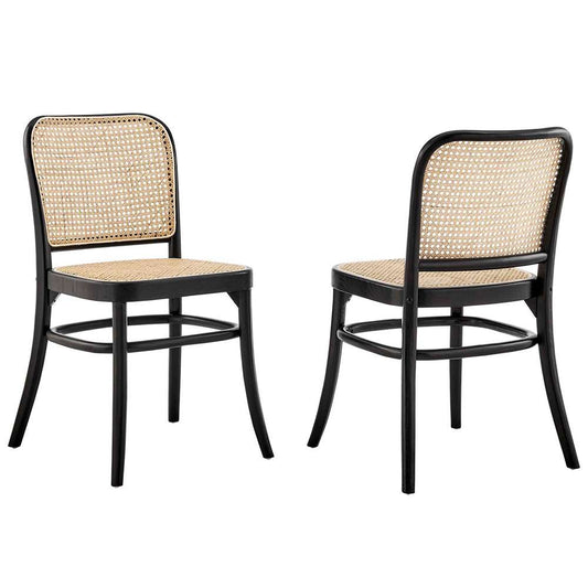 Modway - Winona Wood Dining Side Chair (Set of 2) - EEI-6078-BLK veiw 2